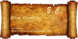 Blun Cicelle névjegykártya